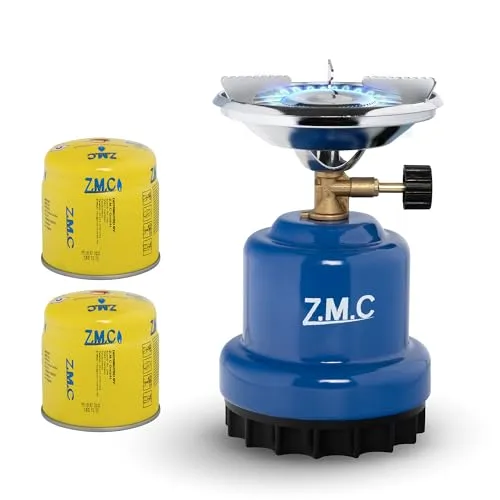 Z.M.C Campingkocher 1 flammig 1100 W mit 2 Gaskartuschen