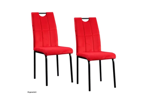 HTI-Living Esszimmerstuhl Denton Velvet 2er-Set in rot von HTI-Line