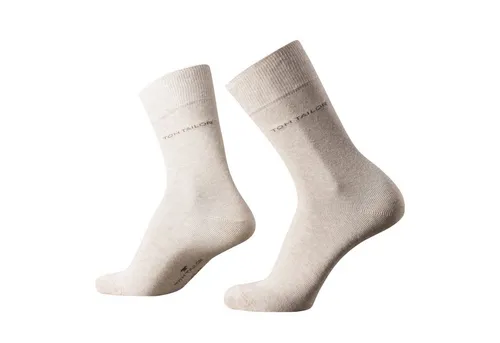TOM TAILOR Socken Tom Tailor Herren Socken 2er Pack uni basic beige Tom Tailor Herren Socken 2er Pack uni basic beige