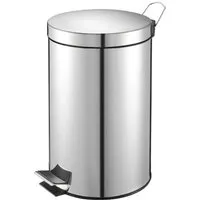 PROREGAL Runder Tretabfallsammler – 3 Liter Edelstahl Mülleimer - Praktischer runder Tretabfallsammler mit herausnehmbarem Inneneimer, ideal für Küche oder Bad. Stilvolles Edelstahl-Design für moderne Haushalte.