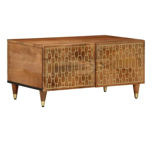 furnicato Couchtisch aus Vollholz mit Eisenbeinen 80x50x40 cm – Stilvoll & Praktisch - Eleganter Couchtisch aus Vollholz mit praktischen Stauraum. Verleihen Sie Ihrem Wohnzimmer eine natürliche Atmosphäre und profitieren Sie von der stabilen Konstruktion und der einzigartigen Maserung.