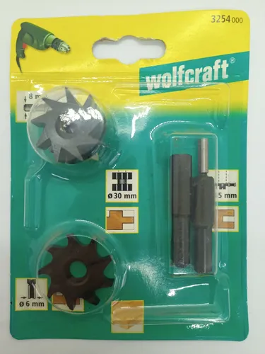 Wolfcraft Universal Fräsersatz Schlitzfräser 35/30/6 8mm Schaft