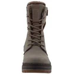 Tom Tailor Damen 4290560021 Mode-Stiefel, mud, 37 EU - Wanderschuhe mit Logo, warm und bequem – ideal für Outdoor-Abenteuer und stylische Auftritte.