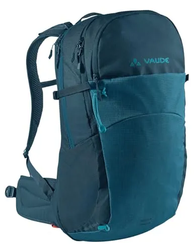 VAUDE Wanderrucksack Wizard Blau 24+4 - Wanderrucksack für Damen & Herren mit wasserabweisendem Material, komfortablem Tragesystem und erweiterbarem Stauraum von 24 auf 28 Liter.