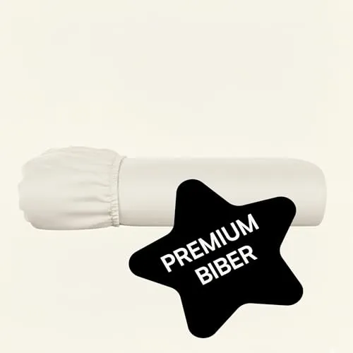 Amqua Biber Spannbettlaken 180x200 Weiß – Winter Spannbetttuch Flanell aus 100% Baumwolle, atmungsaktiv, hautfreundlich, pflegeleicht, kuschelig weich, mit Rundumgummi für sicheren Halt