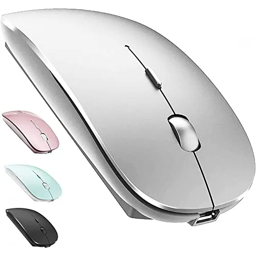 LEAPEST Kabellose Bluetooth Maus - Tragbare, leise und ergonomische Maus für Mac und PC - Mäuse, Trackballs & Touchpads - Dual-Mode (Bluetooth 5.1 + USB 2.4GHz) für nahtlosen Gerätewechsel und leises Klicken für ruhige Arbeitsumgebungen.