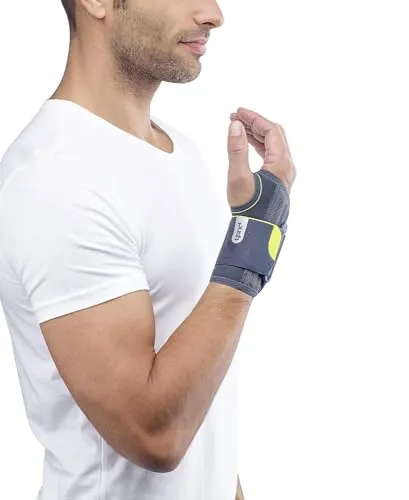 Push Sports Handgelenkbandage – links, Medium - Bandage für Handgelenke, ideal für Schlägersportarten. Bietet stabilisierende Unterstützung und lindert Schmerzen, während die volle Fingerbeweglichkeit erhalten bleibt.