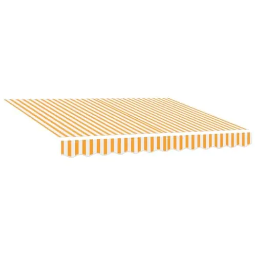 vidaXL Markisenersatzstoff Gelb-Weiß 235x195 cm von vidaXL