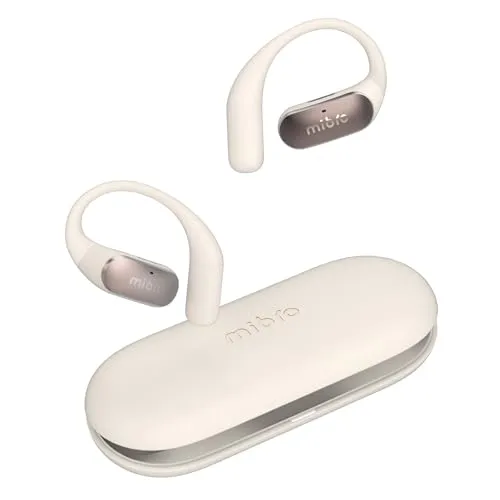 Mibro OpenEar Pro Kopfhörer Bluetooth 5.4, Neue Wireless-Ohrhörer mit Mikrofon Bluetooth Earbuds, 30 Stunden Wiedergabezeit Open-Ear-Kopfhörer, Schnellladung, IPX4 Wasserfest, Weiß