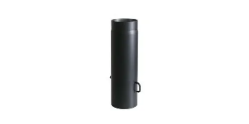Kamino Flam Ofenrohr mit Drosselkappe Schwarz, 500 mm - Ofenrohre aus Stahl mit hitzebeständiger Senotherm Beschichtung - ideal für sichere Abgasableitung und Temperaturbeständigkeit.