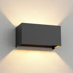 ledscom.de Wandleuchte CUBEL für außen, anthrazit, IP65 von LEDs Com