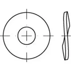 Federscheiben DIN 137, gewellt, 22mm, 100 Stück - Hochwertige gewellte Federscheiben aus Federstahl, ideal für eine zuverlässige Druckverteilung und Stabilität in verschiedenen Anwendungen. Perfekt für Handwerk und Industrie.