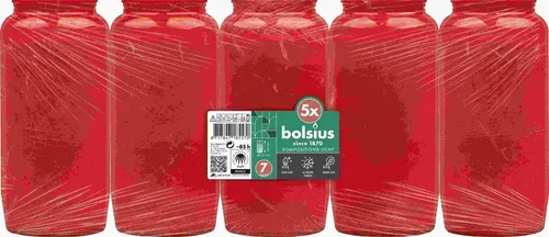 BOLSIUS Kompositionslicht rot 5er Pack 14 cm in rot von Bolsius