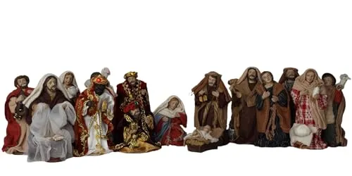 ZICOM Ankleidefigurenset Nebo, Krippenfiguren orientalisch ca. 11cm 15-TLG. Polyresin bekleidet