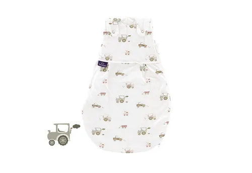 Träumeland Außenschlafsack LIEBMICH Little Farm grün Größe 68/74 - Schlafsack für Babys aus 100 % Baumwolle, atmungsaktiv und sanft zur Haut, ideal für einen erholsamen Schlaf.