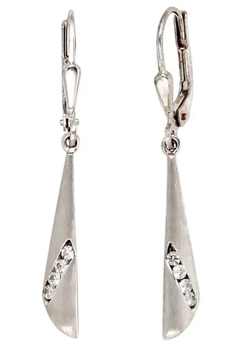 JOBO Paar Ohrhänger, 333 Weißgold mit Zirkonia von JOBO