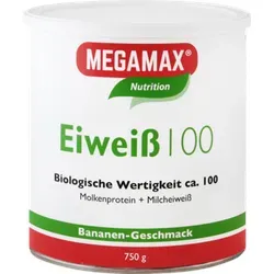 Eiweiss 100 Banane Megamax Pulver 750 g - Sportnahrung mit köstlichem Bananengeschmack, ideal für Muskelaufbau und Regeneration, jetzt günstig bei Ihrer Beraterapotheke bestellen.