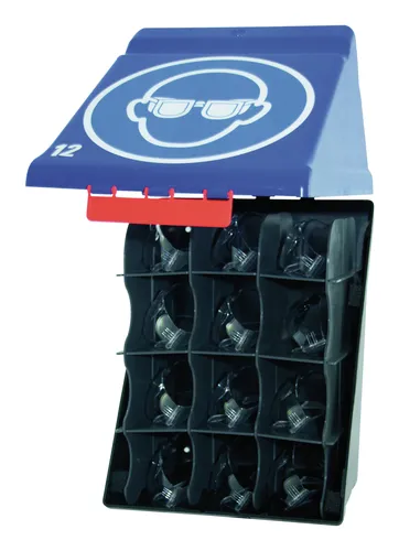 Gebra Aufbewahrungsbox SECU Maxi 12 für Schutzbrillen - Praktische Aufbewahrungsbox für Schutzbrillen, schützt vor Kratzern und Beschädigungen, ideal für Werkstätten und Baustellen.