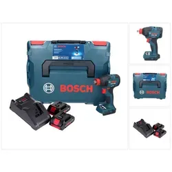 Bosch GDX 18V-210 C Professional Schlagschrauber - Kompakter Schlagschrauber mit 210 Nm Drehmoment, inklusive 2x 4 Ah Akkus und Ladegerät – ideal für professionelle Anwendungen.