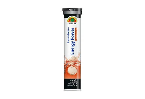 SUNLIFE SUNLIFE® EnergyPower Drink 20 Brausetabletten Konzentration + Koffein 1 x täglich eine Brausetablette in einem Glas Wasser (250 ml) auflösen und trinken