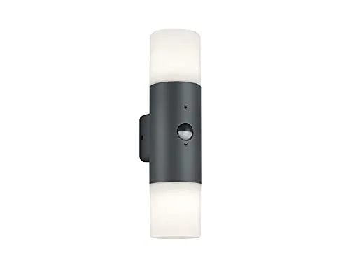 Up and Down Außenwandleuchte Anthrazit mit Bewegungsmelder - Wegeleuchten, mit IP44 Schutzart für Außenbereiche und einem Bewegungsmelder mit 120° Erfassungswinkel für maximale Sicherheit.