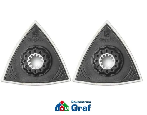 FEIN Filzpolierplatte, 2 Stück, dreieckig, 80mm Kantenlänge - Oszillierendes Multifunktionswerkzeug-Zubehör, ideal zum Polieren und Aufbereiten von Oberflächen für ein perfektes Finish.