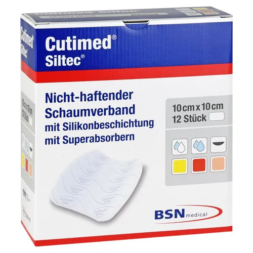 Cutimed Siltec Schaumverband 10x10 cm