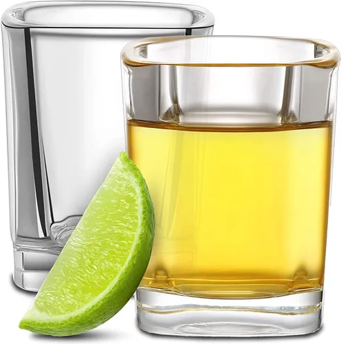 Schnapsgläser Eckig Stamper 4cl Schnaps Glas Gläser Pinnchen Vodka 12