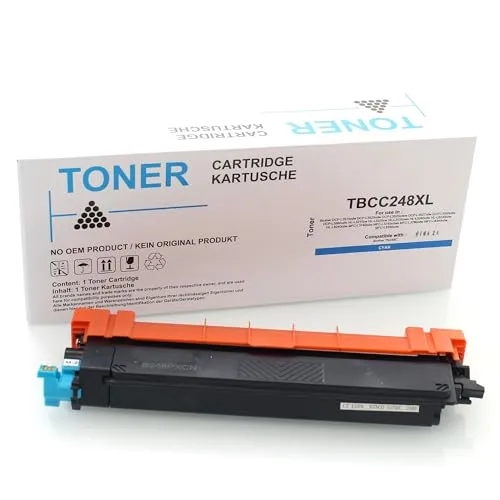 ABC Kompatibler Toner für Brother TN248XLC Cyan 2300 Seiten HL-L3220cw HL-L3220cwe HL-L3240cdw HL-L8230cdw HL-L8240cdw MFC-L3740cdw MFC-L3740cdwe MFC-L3760cdw MFC-L8340cdw MFC-L8390cdw