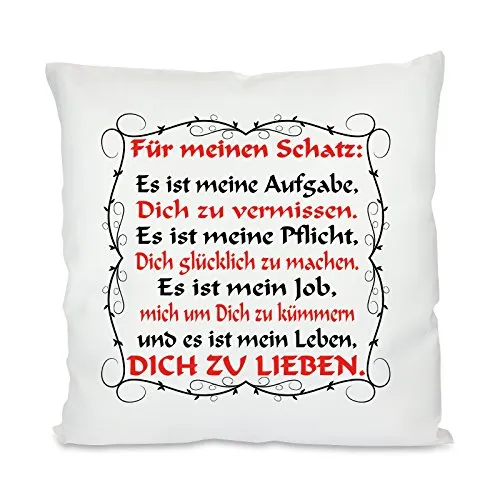 Kissen mit Motiv Modell: Es ist mein Leben dich zu lieben