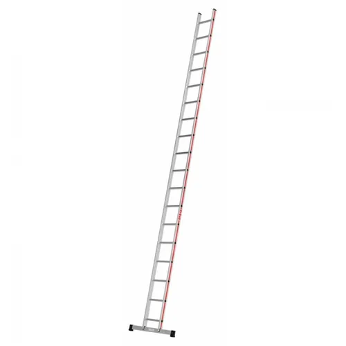 Hymer Sprossenanlegeleiter 18 Sprossen Aluminium Silber - Leiter aus Aluminium mit 18 Sprossen, extrem stabil und leicht, ideal für Handwerker und Heimwerkerprojekte.