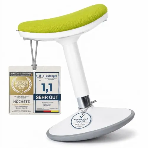 Werkfox Ergonomischer Stehhocker in grün von Werkfox