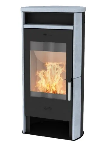 Fireplace Santa Fe Kaminofen 6 kW - Kaminofen aus Stahl und Speckstein, ideal für effiziente Heizleistung bis 108 m³, Energieeffizienzklasse A, perfekt für gemütliche Abende.