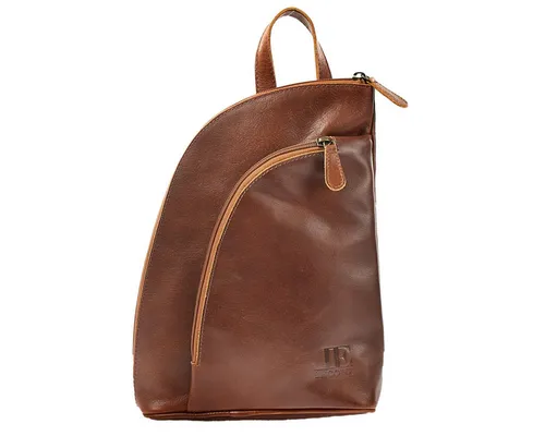 LECONI kleiner Lederrucksack für Damen - Hochwertiger Tagesrucksack aus gewachstem Büffelleder, langlebig und stylisch, ideal für Stadt und Freizeit. Mit verstellbaren Trageriemen und praktischen Fächern.