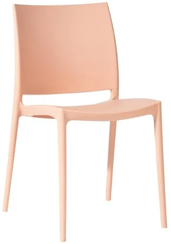 CLP Gartenstuhl Meton - Pflegeleichter Stapelstuhl aus Kunststoff - Stapelbare Stühle, wetterfest und UV-beständig, belastbar bis 150 kg, ideal für Garten, Terrasse und Balkon.