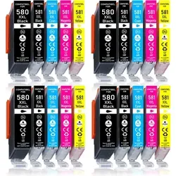 20er Pack Druckerpatronen 580 581 XXL für Canon TR8500