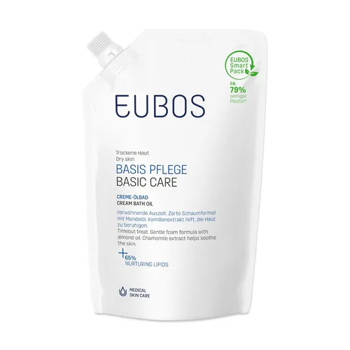 EUBOS Basis Pflege Creme-Ölbad Nachfüllbeutel für trockene Haut & intensive Pflege