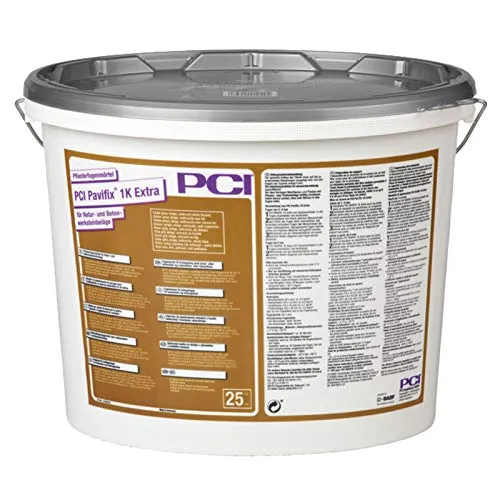 PCI Pavifix 1 K Extra Pflasterfugenmörtel 25 kg - Mörtel für Pflasterfugen, schäummfähig und wasserdurchlässig, ideal für Naturstein und Mosaik, witterungsbeständig und temperaturbeständig von -20 °C bis +60 °C.