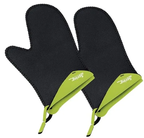 Spring Ofenhandschuhe Grips kurz hellgrün, Neopren, 2 Stück von Spring