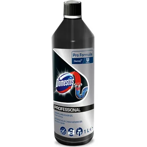 Diversey Domestos Professional Abflussreiniger Power-Gel 1 Liter Abfussreiniger gegen hartnäckige Verstopfungen 101107969