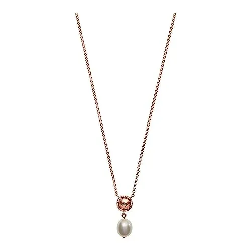 EMPORIO ARMANI Damen-Halskette Essential EG3433221 - Elegante Kette für Damen aus poliertem Sterlingsilber in Roségold, ideal als Geschenk, geliefert in stilvoller Emporio Armani Geschenkbox.