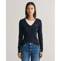 GANT Damen Strickpullover 4800101 mit V-Ausschnitt in Navy von GANT