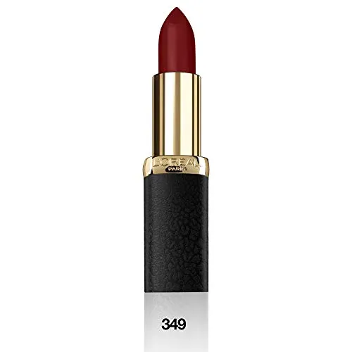 L'Oréal Paris Color Riche Matte 349 Paris Cherry, matter Lippenstift mit pflegenden Ölen, cremige Textur für maximalen Lippenkomfort