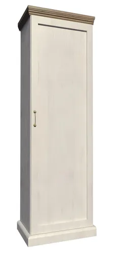 Luxus Kleiderschrank aus massivem Holz - Eleganter Garderobenschrank im Art déco Stil, ca. 187 cm hoch und 57 cm breit. Ideal für Schlafzimmer und Wohnzimmer, bietet hochwertigen Stauraum ohne Montageaufwand.