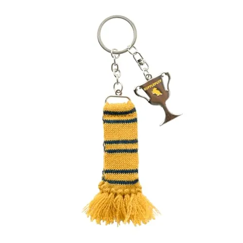 Grupo Erik Schlüsselanhänger Ringe Harry Potter Hogwarts Hufflepuff Schlüsselring - Offizieller Harry Potter Geschenke Fanartikel
