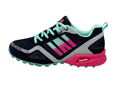 Ablovo® Damen Herren Sportschuhe Sneaker Turnschuhe Laufschuhe Freizeit Schuhe 36-46 (Navy-Minzgrün-Fuchsia, EU Schuhgrößensystem, Jugendliche, Herren, Numerisch, M, 37)