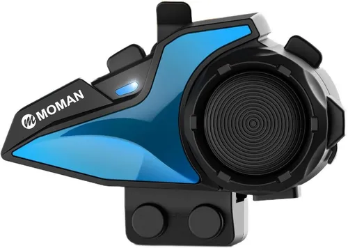 MOMAN H2E Eagle Kommunikationssystem Einzelset - Motorrad-Headset mit Bluetooth 5.0, perfekter Audioqualität und bis zu 25 Stunden Laufzeit. Ideal für klare Kommunikation während Zweier-Touren, auch bei hohen Geschwindigkeiten.