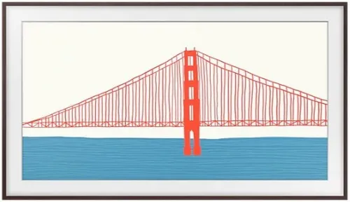 Samsung The Frame Rahmen 43 Zoll (VG-SCFA43BWBXC) in Modern Braun - Digitale Bilderrahmen mit austauschbarem, magnetischem Design – ideal für einen eleganten Look in Ihrem Wohnraum.