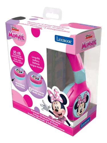 LEXIBOOK HPBT010MN Disney Minnie 2-in-1 On-Ear Kopfhörer - Experimentieren & Forschen – Kinderfreundliche Kopfhörer mit Lautstärkebegrenzung auf 85 dB, kabellosem Bluetooth® und faltbarem Design für einfaches Mitnehmen.