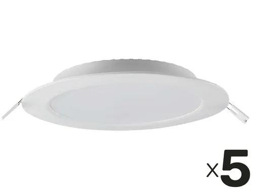 V-TAC LED-Einbauleuchte VT-61024, 24 W, 2500 lm, warmweiß – 5er Set